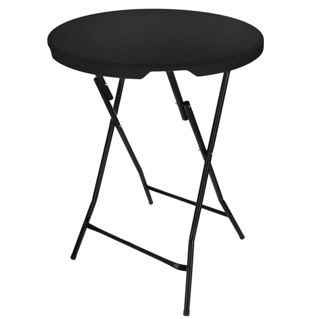 Statafel - Opklapbaar - Horeca Kwaliteit - Inklapbaar - Met vergrendeling - Extra Stevig - Zwart - Ø 80x110cm