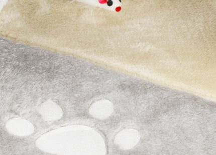 Krabpaal - 2 Etages - Voor Katten - Meubelbescherming - 35 x 34,5 x 47 cm - Grijs/Beige