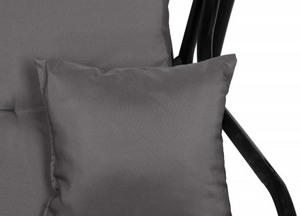 Schommelbank |  4-zits | 241 X 120 X 162 Cm | Linda-Schommel | 4-zits | Waterafstotend | Inclusief 2 Kussens | Verstelbare Luifel |Grijs