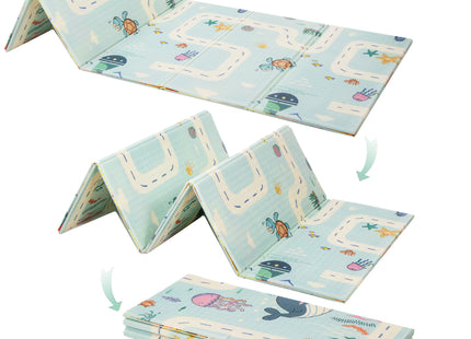 Speelmat | Speelmat Foam | Inklapbaar | 200 x 180 cm | Oceaan | Dierentuin | Educatief