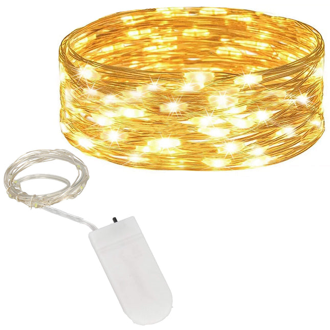 Kerstboomverlichting | Met 10 LED Lampjes | 1 M | Warm Wit