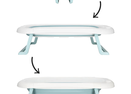 Opvouwbaar Baby Bad - Opvouwbaar - Draagbaar - Met Stop - Thermometer - Kussen - Tot 12 Maanden - 35 L - Blauw - Wit - 82 x 52 x 22 cm