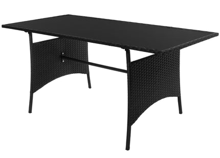 Tuinset - 6 Delig - Stoelen - Bank - Tafel - Rotan -  Zwart/Grijs