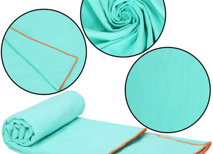 Strandmat | Strandkleed | Strandlaken | Zandvrij | 75 x 150 cm | Zeegroen