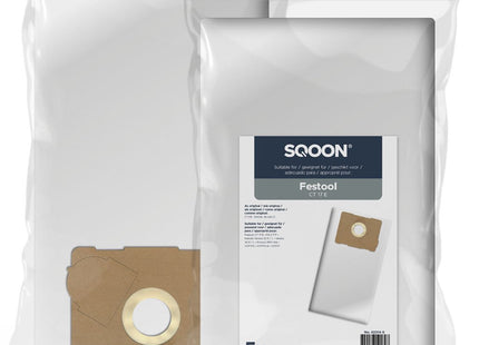 SQOON® Stofzuigerzakken  Geschikt voor Festool CT17 / CT17E - 5 Stuks