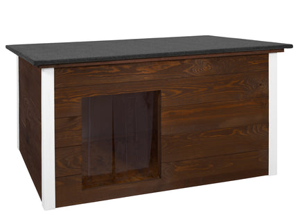 Hondenhuis - Hondenhok - Dog House - Geïsoleerd - Voor Buiten - Weersbestendig - Hout -Bruin