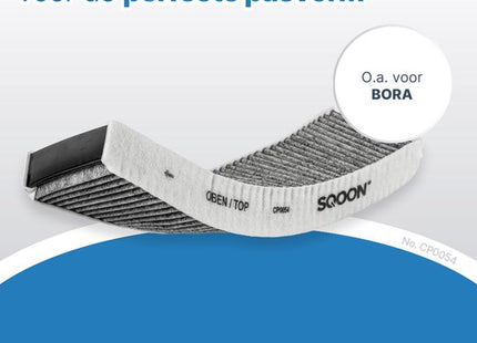 SQOON® - Filterset geschikt voor Afzuigkap koolstoffilter - BORA - PUAKF set van 2 FIlters