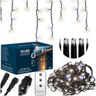 Lichtgordijn | IJspegel Verlichting | 50 LEDs | Koud wit + Koud wit flits | 2,5 M