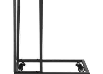 Bijzettafel Op wielen | Rechthoek | Bijzettafel | 2 Stuks | Zwart/Bruin