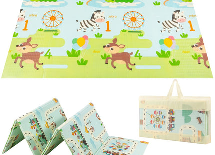 Speelmat | Speelkleed Foam | Opvouwbaar | Dieren | Straten | 150 x 200 cm