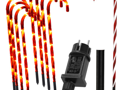 Snoepstokken | Zuurstokken |  Kerstversiering | Led | 8 Stuks