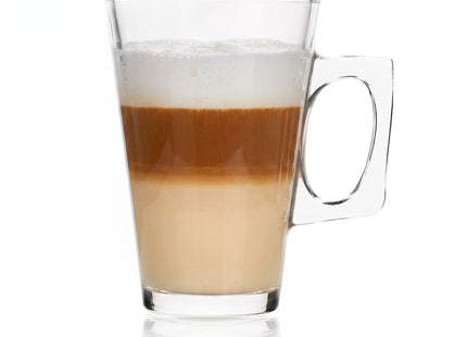 Koffie- en theeglazen Set van 6 - Latte en ijsdesserts -  Handvat - 225 ML