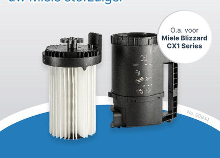 SQOON® Stofzuigerfilter set geschikt voor Miele Blizzard CX1 series - "De Pul" - 09607996, 09607997, 09607998