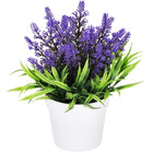 Kunstbloem - Kunstbladeren - Heide - Pot- Paars - 21 cm