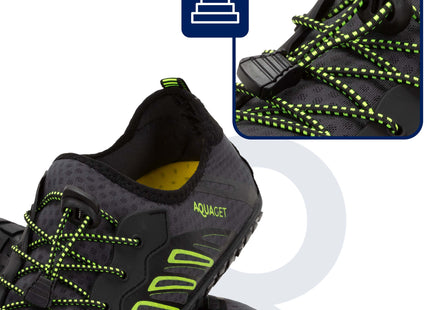 Waterschoenen - AQUA Shoes - Sneldrogend - Rubber - Unisex - Zwart/Groen - Maat 42