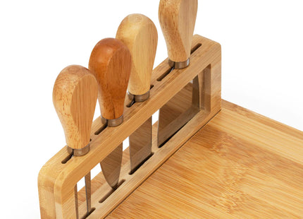 Serveerplank | 5 Delig | Snijplank | Bamboe | 35,5 x 28 cm