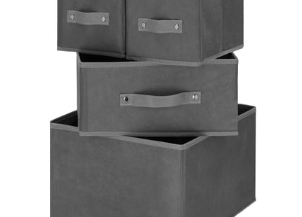 Organizer - Kledingkast - 4 Containers - Grijs - Linnen