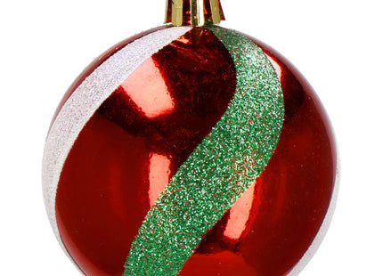 Kerstballen | 42 Stuks | 3/4/5/6 cm | Rood/Groen/Wit