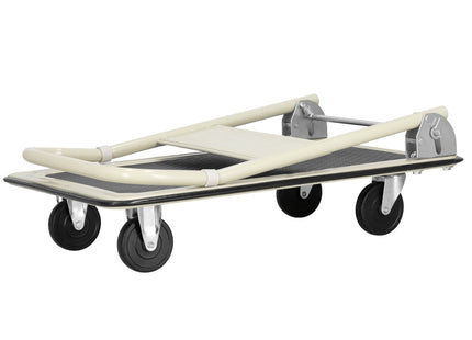 Transportwagen | Plateauwagen | Platformwagen | 72 x 47 x 81 cm | Zwart/Crème