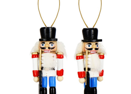 Notenkraker Kerst | Houten Soldaat | Kerstversiering | 6 Stuks | Multicolor | 8 cm