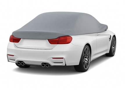 CarPassion Classic Autohoes - Halfcover - Beschermhoes - Waterdicht & Vorstbestendig - Grijs -Maat XL - 295 x 130 x 68 cm
