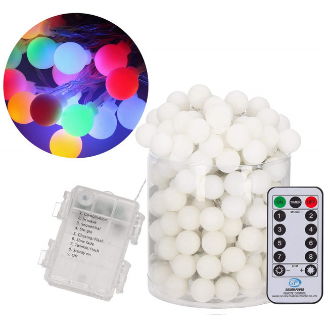 Kerstverlichting | Binnen & Buiten | 7.5 m Inclusief Snoer | Batterij  | 50 LED | Multicolor