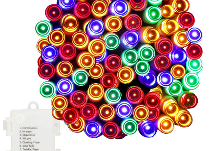 Kerstverlichting | 10,5 m | Batterij | Afstandsbediening | 100 LED | Multicolor