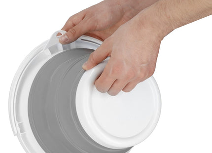Emmer | Opvouwbare Emmer | Rond | 5L | Grijs/Wit
