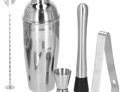 Cocktail Set | 11-Delige Cocktail Shaker Set | RVS | Zilverkleurig