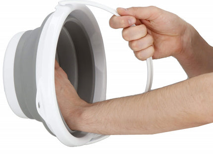 Emmer | Opvouwbare Emmer | Rond | 10L | Grijs/Wit