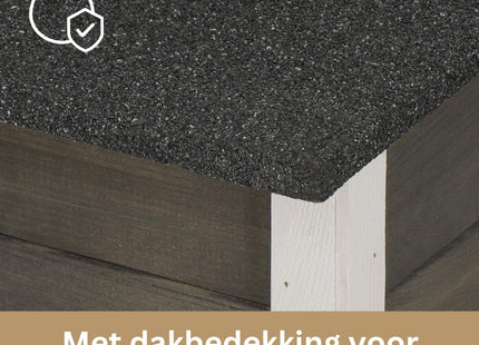 Kattenhuis - Voor Buiten - Geïsoleerd - 56 x 46 x 30 cm - Grijs