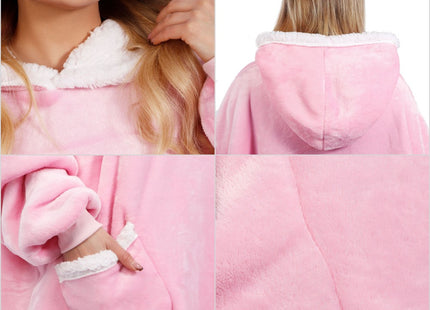 Hoodie Deken | Deken Met Mouwen | One Size | Roze