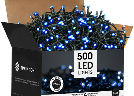 Kerstverlichting | 27,5 m | 500 LED | Blauw | 8 Lichtfuncties
