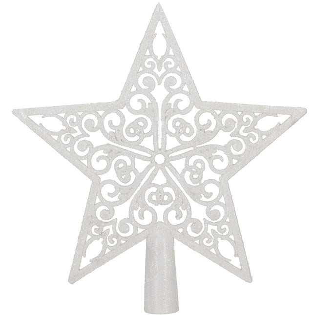 Kerstboom Piek | Ster | 22 cm | Zilver