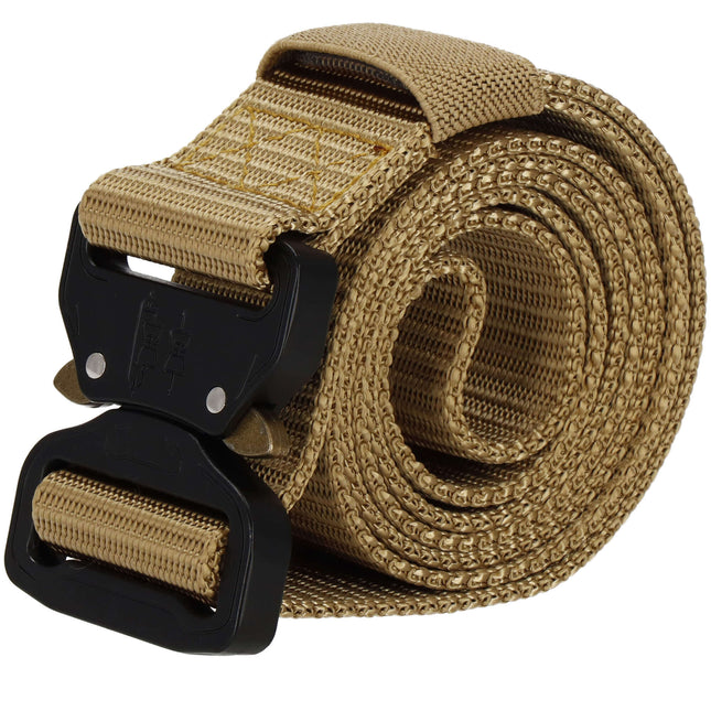 Riem - Buidel set - Polyester - Ritssluiting - Militair - camouflagegesp - Bruin - 124 cm
