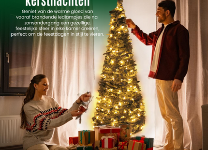 Pop-up Kunstkerstboom | 1 Minute | Snow-Tree | 120 cm | Met Verlichting | Ø 40 | 150 Led