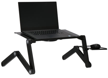 Laptop Standaard | Laptop tafel | Laptop Cooler | 48 x 26 cm | Zwart