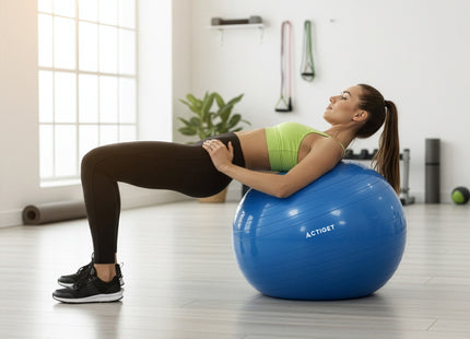 Fitnessballen - Yoga Bal - Pilates - Zwangerschap - Met Pomp - PVC - Blauw - 150 Kg - 75 Cm