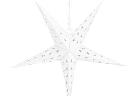 Kerst Ster | Papier | Opvouwbaar | 25 cm | Wit