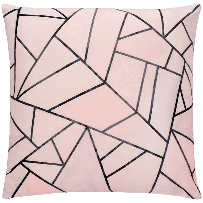 Sierkussenhoes | Kussenhoes | Kussensloop | Woonaccessoires | Roze | Zwart | 40 x 40 cm | 1 Stuk