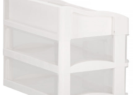 Make Up Organizer | Sieradendoos | Meerdere vakken | Lade Kast | Wit | 23x16,5x20cm