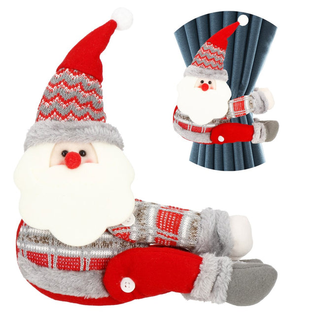 Gordijnhouder | Kerstman | Klittenband | 45 cm