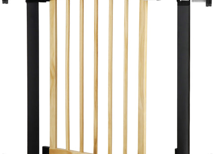 Traphekje | 75 - 89 cm | Traphek | Veiligheidshekje | Metaal | Hout | Zwart/Bruin