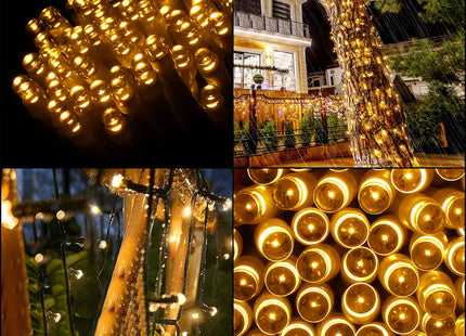 Kerstboomverlichting | met 200 LED Lampjes | 12 M | Warm Wit | Zonne-energie | Indoor | Outdoor
