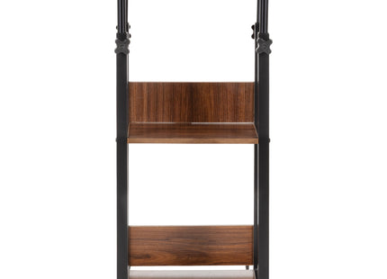 Bureau – Werkbureau – Computer Bureau – Bureautafel – Op Wielen – Verstelbaar - 73-85 X 40 X 80 CM – 20 Kg - Donkerbruin  - Metaal - Hout