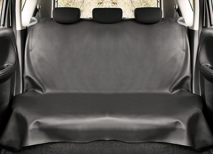Autostoelhoes - Achterbank - Autostoelbeschermer- Stoelhoes -  Hondenkleed - Bescherming - Ecologisch Leer - Zwart 122 x 145 Cm