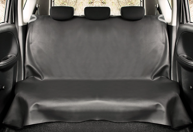 Autostoelhoes - Achterbank - Autostoelbeschermer- Stoelhoes -  Hondenkleed - Bescherming - Ecologisch Leer - Zwart 122 x 145 Cm