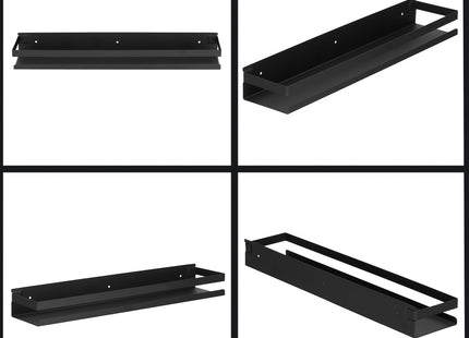 Doucherek | Badkamer Plank | Doucheplank | RVS | 50 cm | Zwart