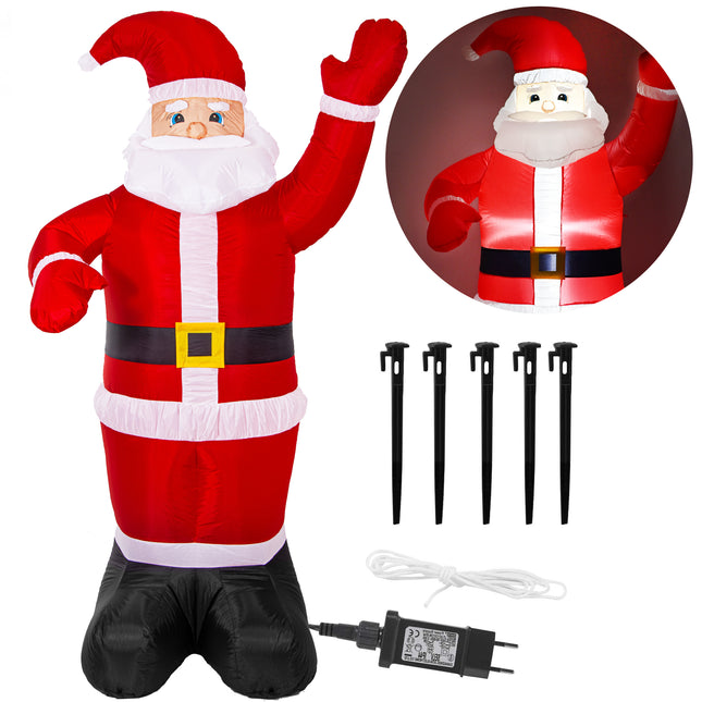 Opblaasbare Kerstman - Buitendecoratie - Zelfopblazend - 240 x 70 cm