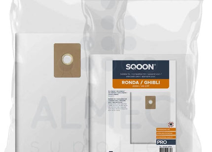 SQOON® Stofzuigerzakken  Geschikt voor Ronda 200H - Vervangt Model 84.64.0053 - High Filtration Klasse M - Voor Industrieel Fijnstof